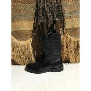 Laredo Black Leather Western Boots US Men Size 9D